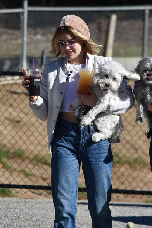 Lucy Hale at a Dog Park in Los Angeles 2018/12/08 11