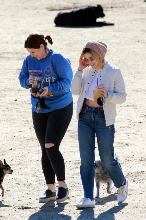 Lucy Hale at a Dog Park in Los Angeles 2018/12/08 12