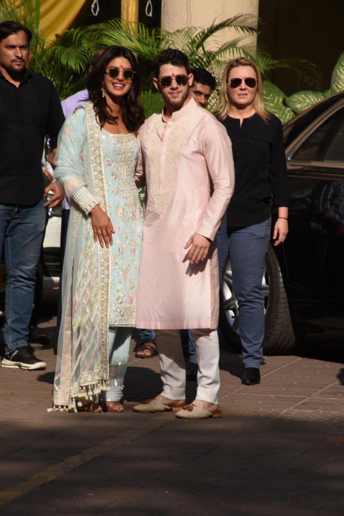 Priyanka Chopra and Nick Jonas at Wedding Celebrations in Mumbai 2018/11/28