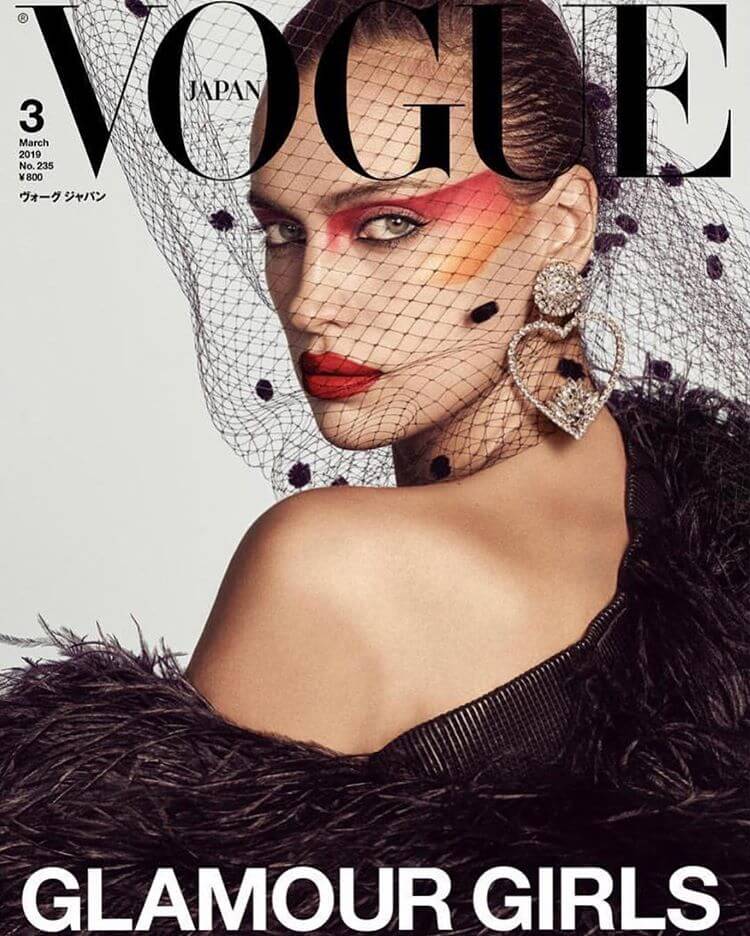 Irina Shayk for Vogue Japan Magazine Cover Photoshoot, March 2019 Issue