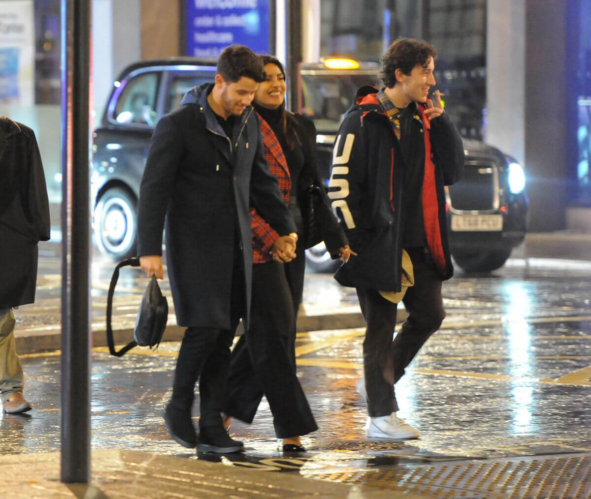 Priyanka Chopra and Nick and Frankie Jonas at Ritz Casino in London 2018/12/27