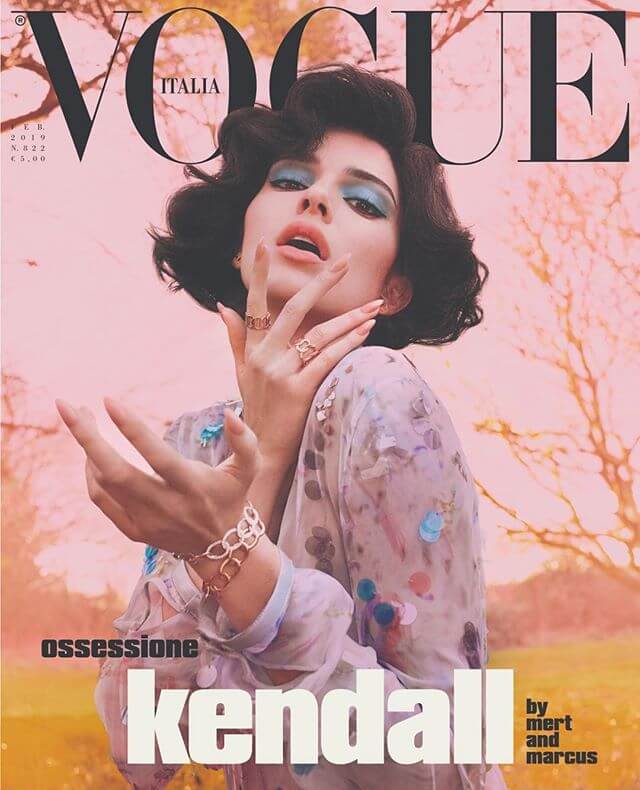 Kendall Jenner for Vogue Italia Magazine Cover Photoshoot, February 2019 Issue