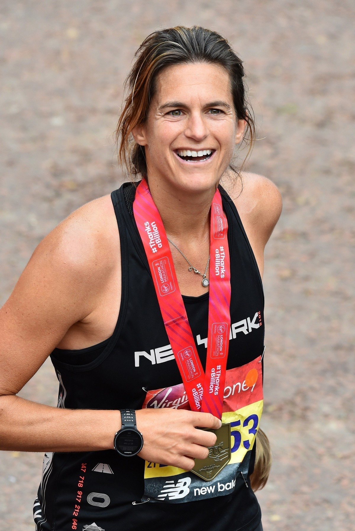 Amelie Mauresmo at The London Marathon Finish Line 2019/04/28