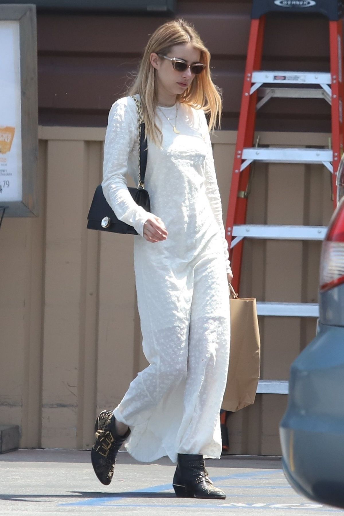 Emma Roberts Shopping Grocery in Los Angeles 2019/04/26