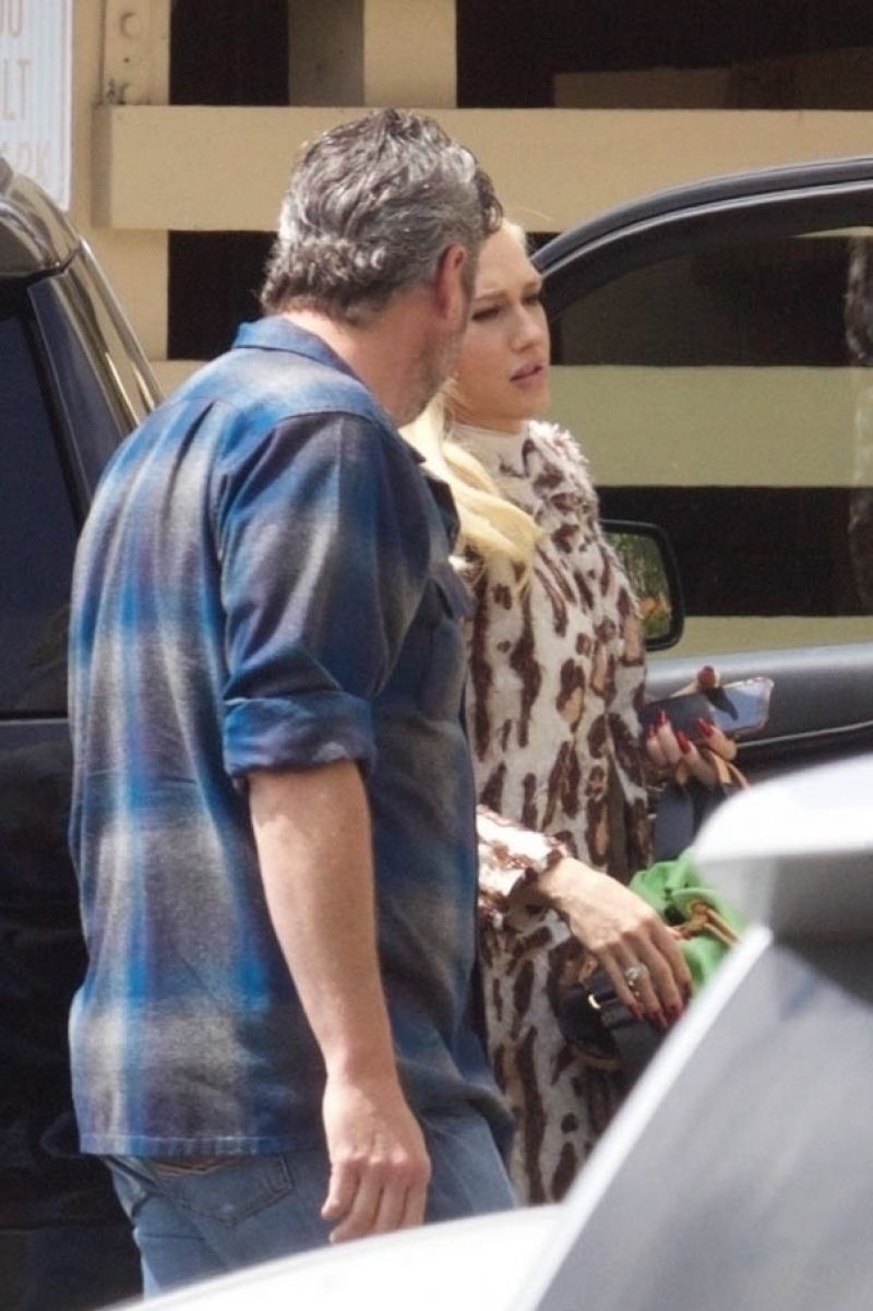 Gwen Stefani and Blake Shelton at a Church in Los Angeles 2019/04/21