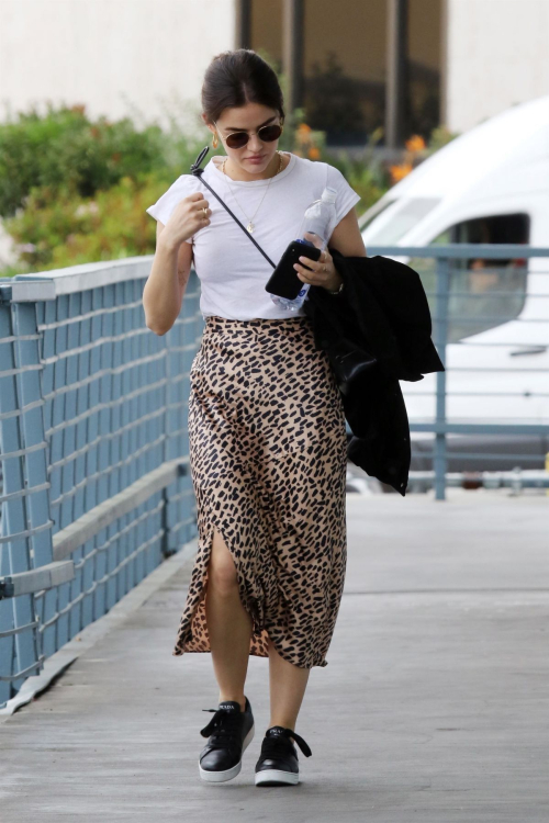 Lucy Hale Out Animal Print Skirt in Los Angeles 2019/04/30 11