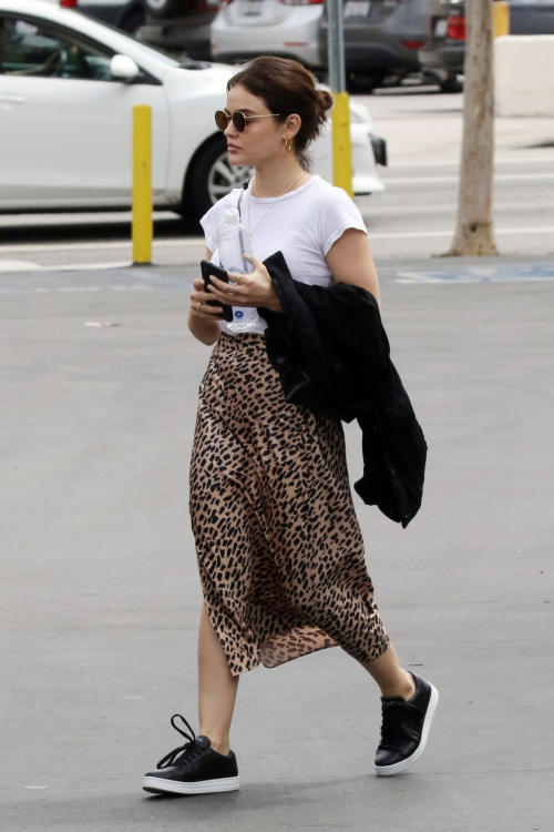 Lucy Hale Out Animal Print Skirt in Los Angeles 2019/04/30 1