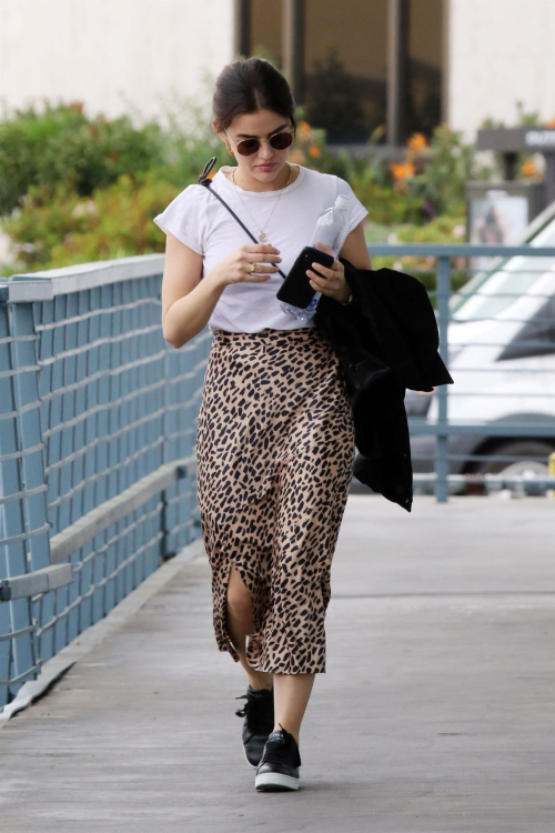 Lucy Hale Out Animal Print Skirt in Los Angeles 2019/04/30 8