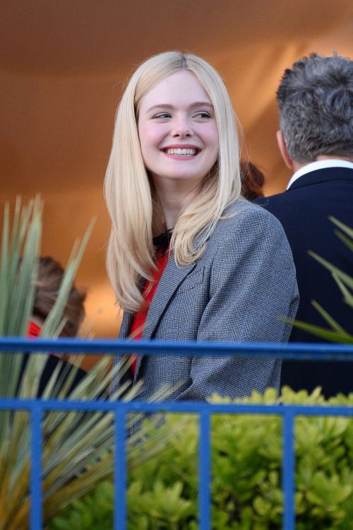 Elle Fanning at balcony of the Martinez Hotel in the evening of the Cannes Film Festival in France 2019/05/13 9