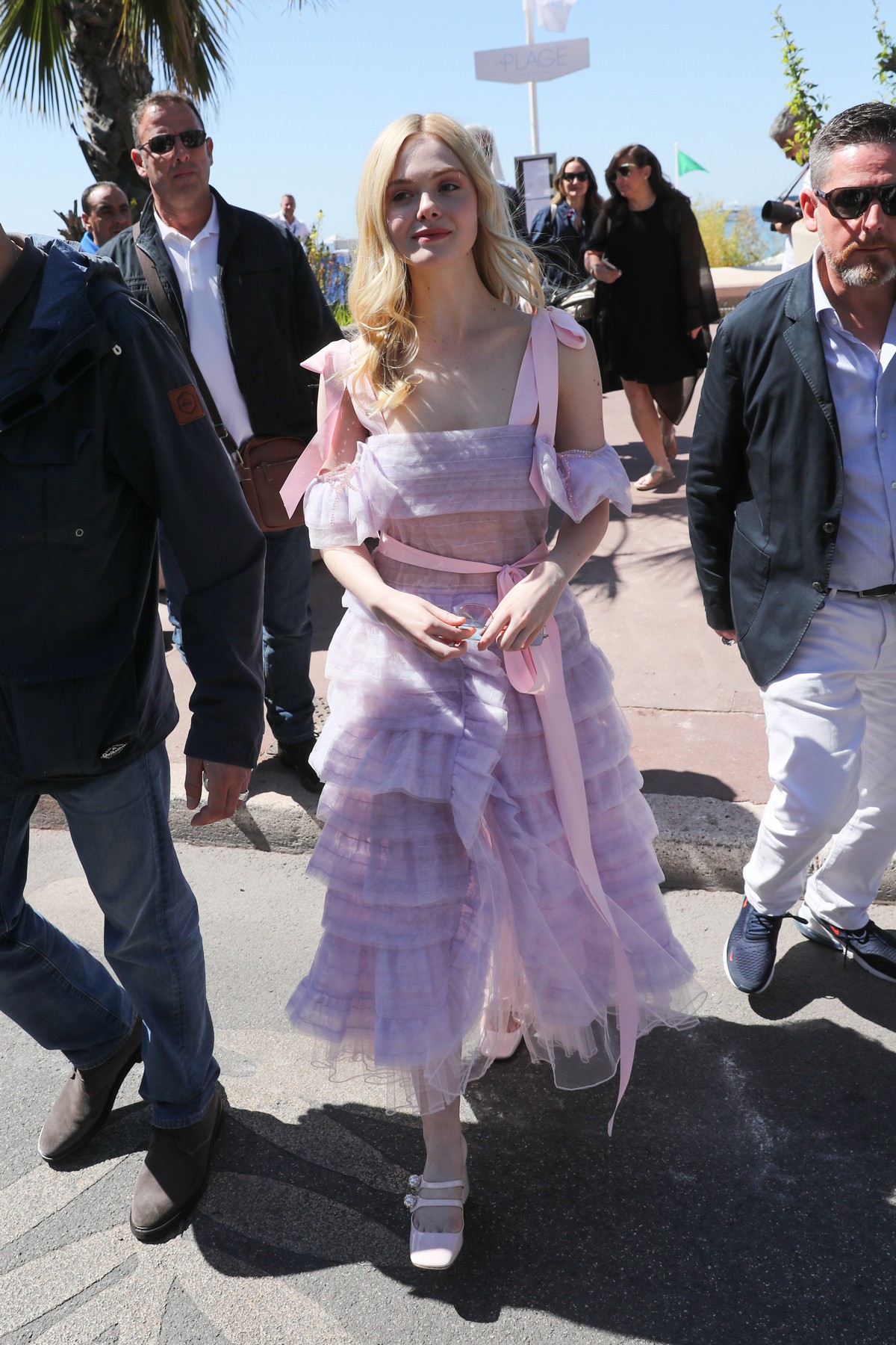 Elle Fanning Leaves The Martinez Hotel During the 72nd annual Cannes Film Festival 2019/05/14