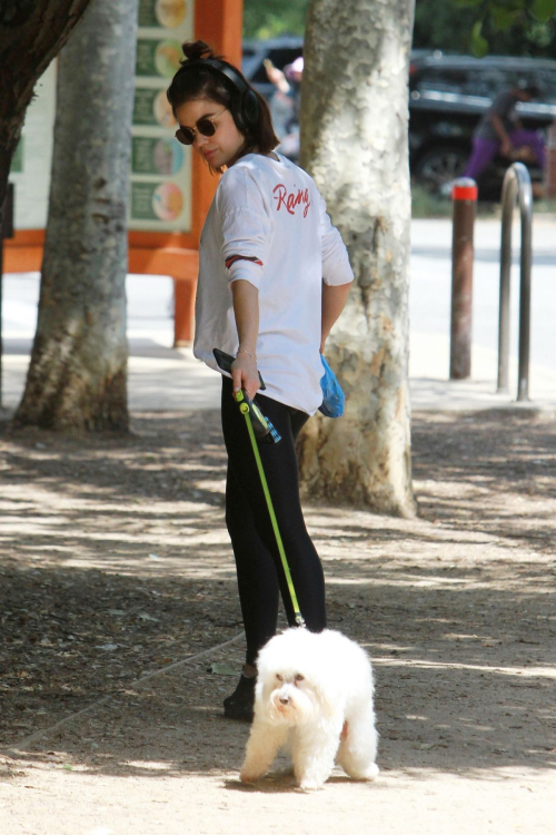 Lucy Hale walk with Her Dog at Los Angeles 2019/05/01 17