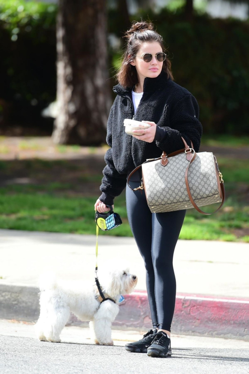 Lucy Hale walk with Her Dog at Los Angeles 2019/05/01 2