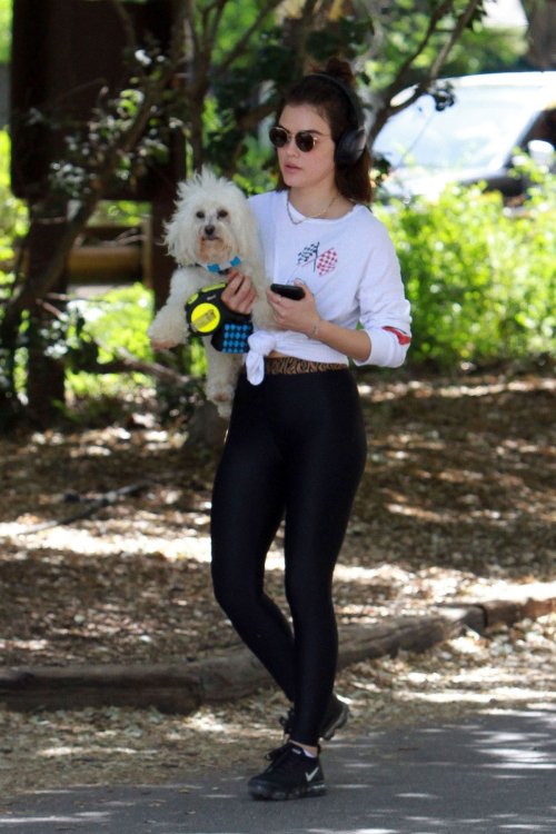 Lucy Hale with friends and her dog Out in Studio City 2019/05/01 15