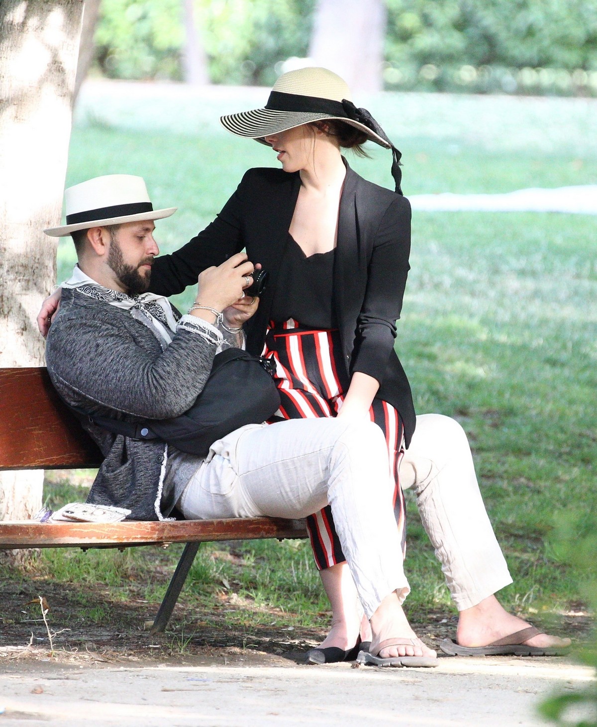 Ashley Greene with her husband at El Retiro Park in Madrid 2019/06/19