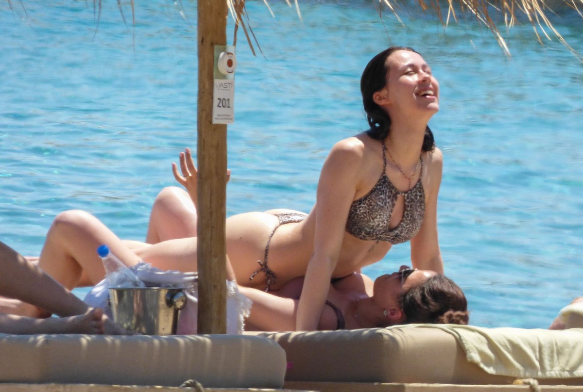 Aurora Ramazzotti in Bikini at The Beach on Mykonos Island 2019/06/06