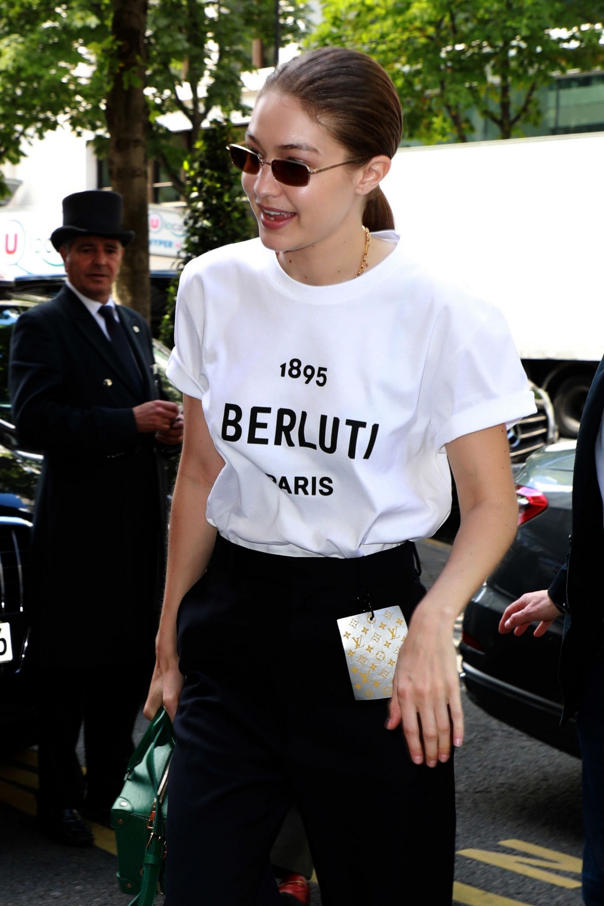 Gigi Hadid attends Berluti Menswear Spring Summer 2020 Show in Paris 2019/06/21