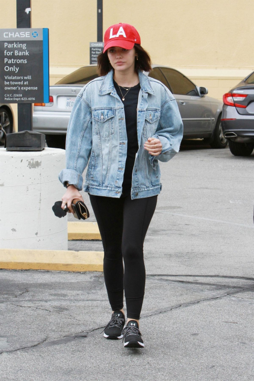 Lucy Hale in Denim Jacket with Jeggings Out for Coffee in Studio City 2019/06/18 9