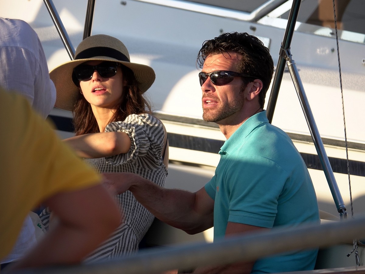 Alexandra Daddario and Brendan Wallace Enjoys a Relaxing Day Aboard a Yacht in Capri 2019/07/07