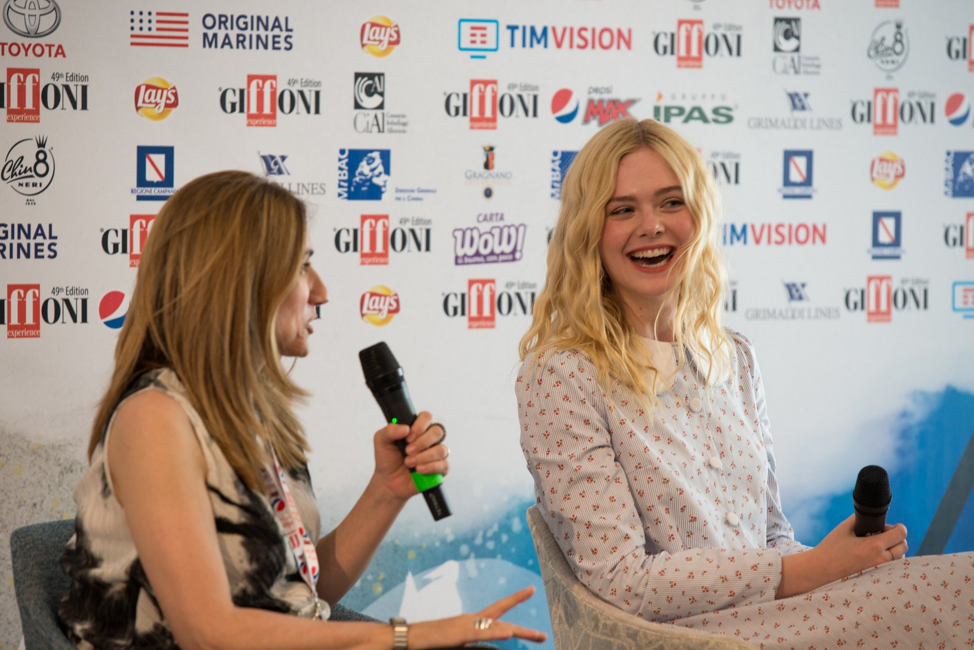 Elle Fanning attends "Teen Spirit" Press conference at Giffoni Film Festival 2019/07/22