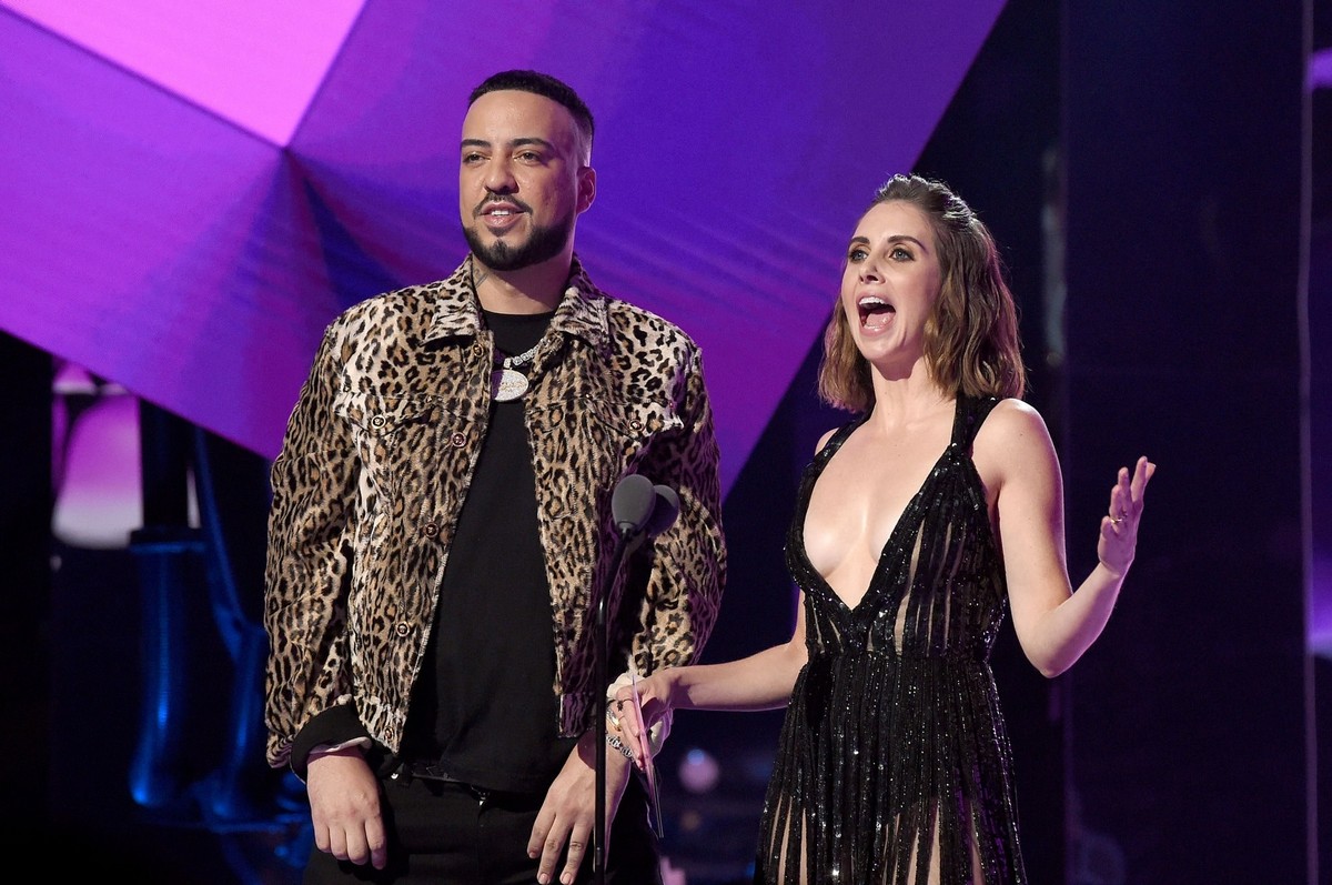 Alison Brie and French Montana at 2019 MTV Video Music Awards at Prudential Center 2019/08/26