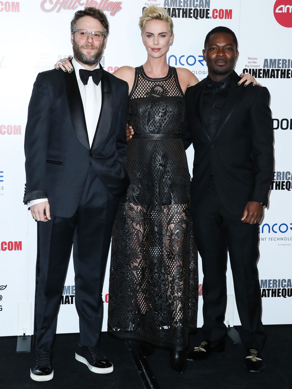 Charlize Theron, Seth Rogen and David Oyelowo attends 33rd American Cinematheque Award Presentation in Beverly Hills 2019/11/08