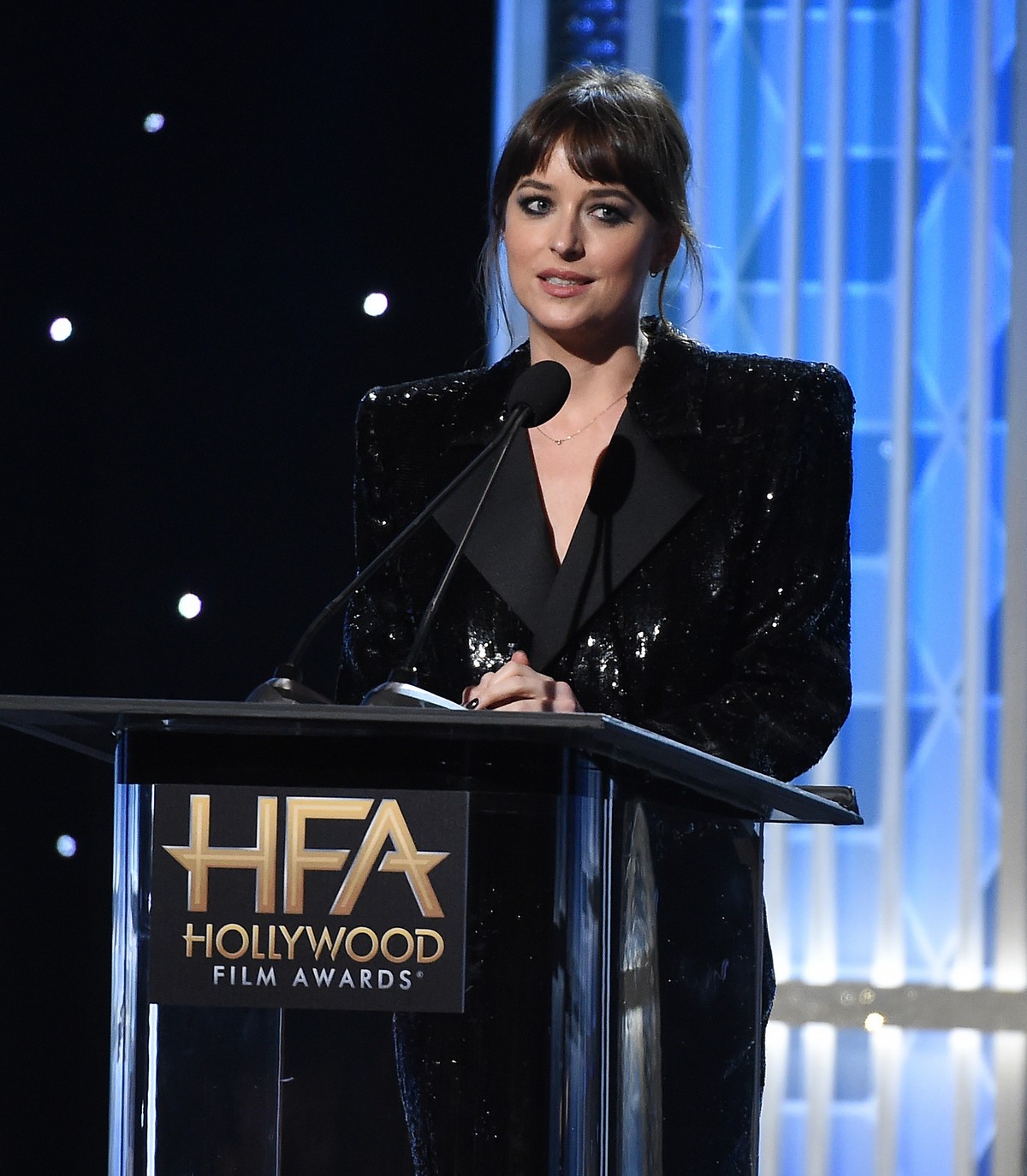 Dakota Johnson on Stage at 23rd Annual Hollywood Film Awards in Los Angeles 2019/11/03