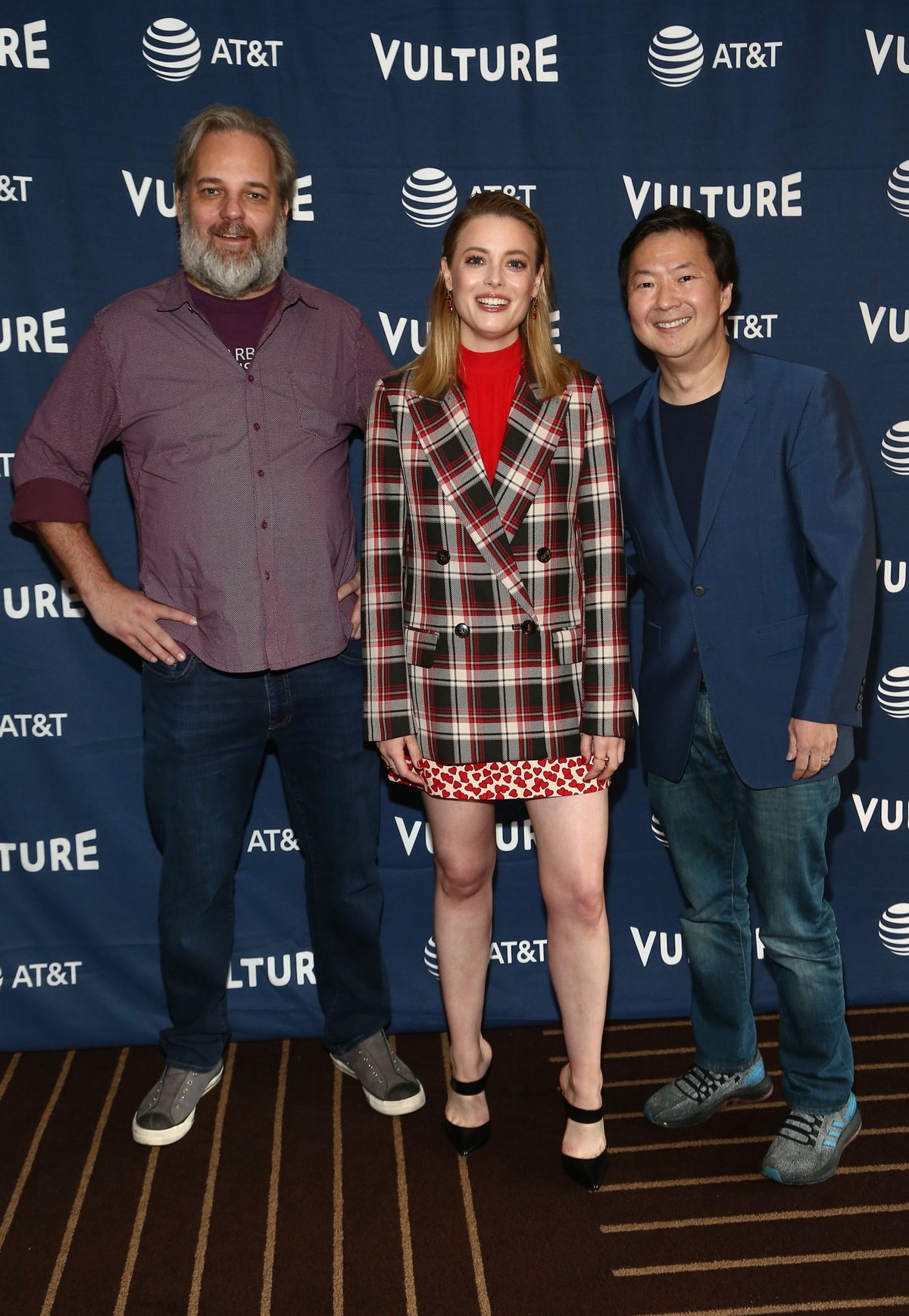 Dan Harmon, Gillian Jacobs, and Ken Jeong at Vulture Festival in Hollywood 2019/11/10