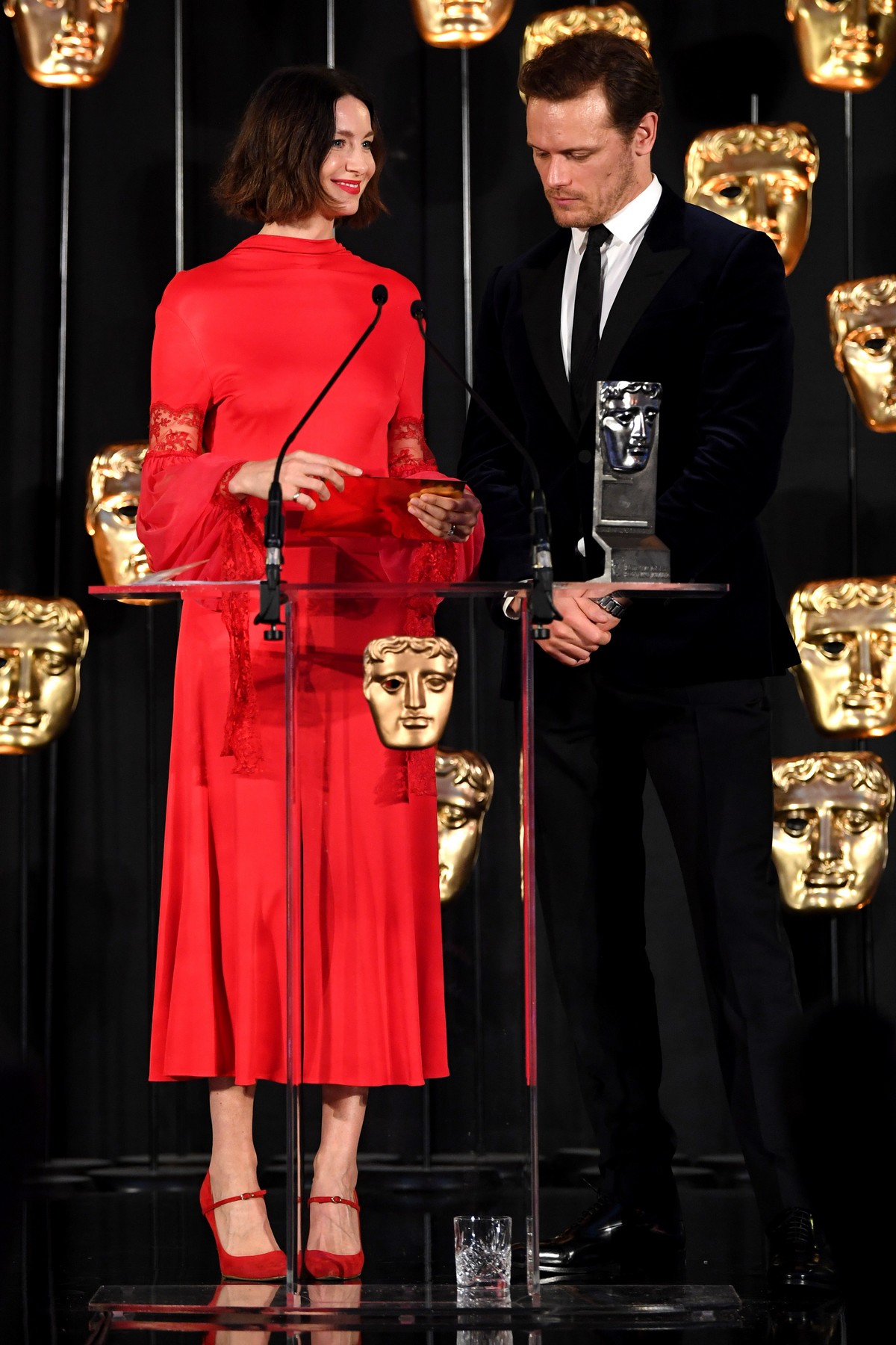 Star Sam Heughan and Caitriona Balfe at the BAFTA in Scotland 2019/11/03