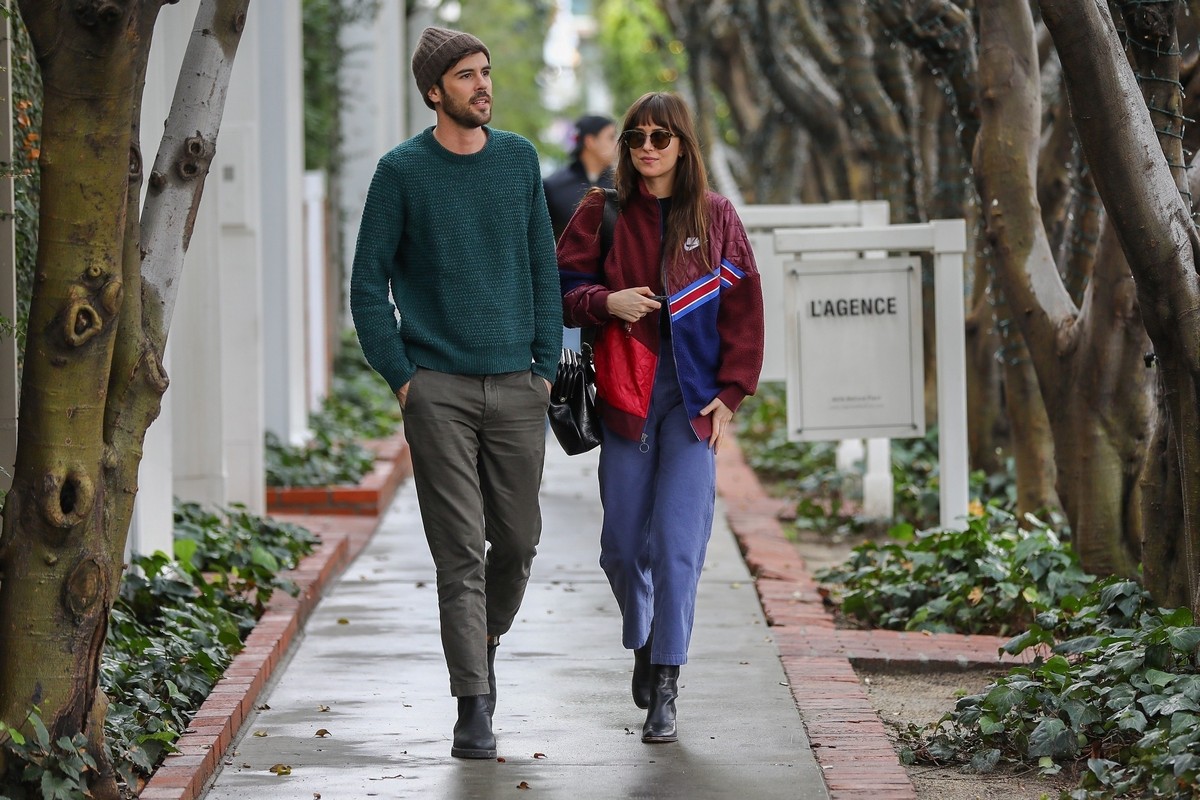 Dakota Johnson steps out in stylish winter look with her friend Blake Lee in Los Angeles