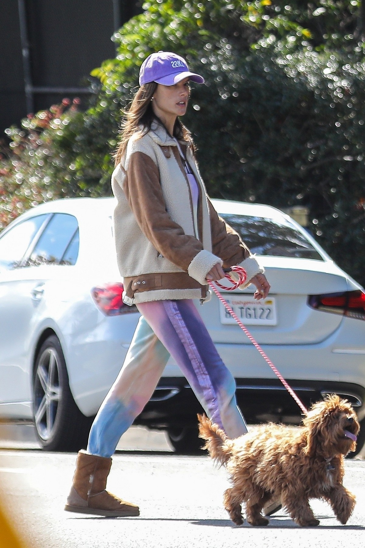 Alessandra Ambrosio out for walk her dog in Santa Monica 2020/04/12