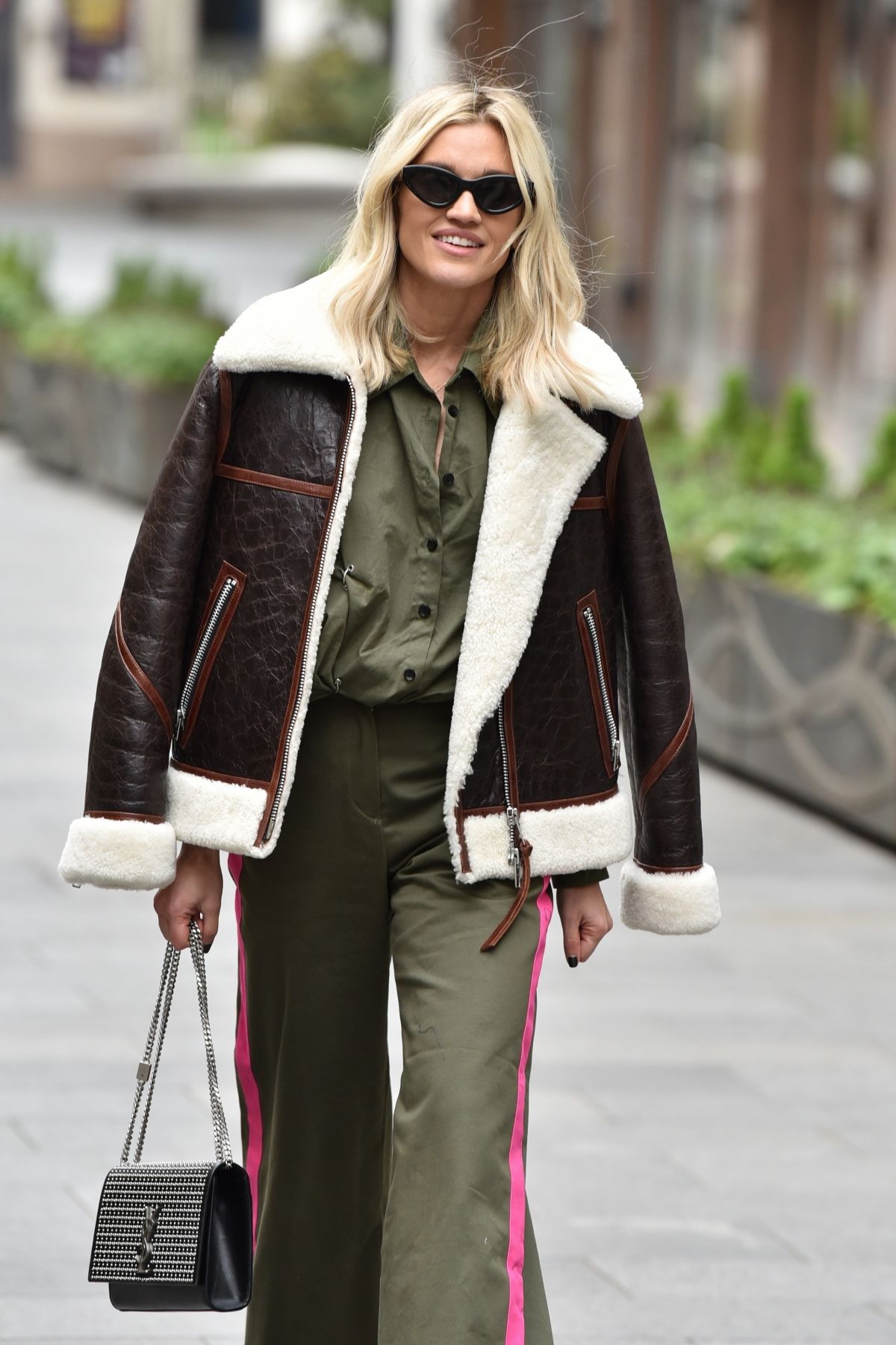 Ashley Roberts exits the Heart Radio Studios in London 2020/03/30