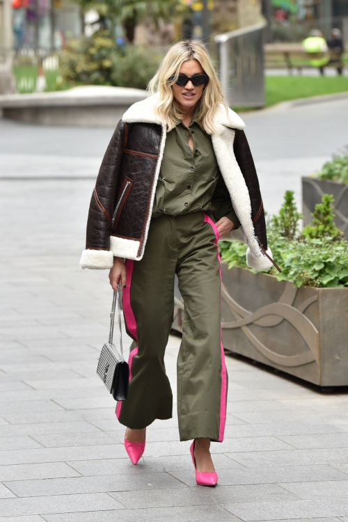 Ashley Roberts exits the Heart Radio Studios in London 2020/03/30 5