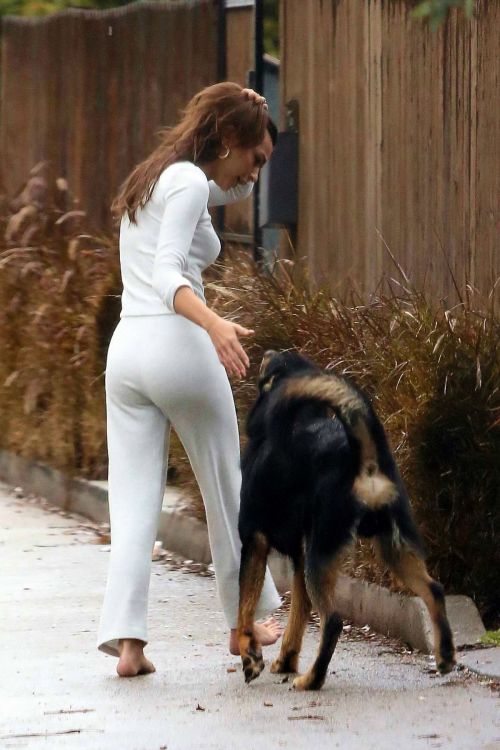 Emily Ratajkowski with her husband after her dog run loose in Los Angeles 2020/04/10 1