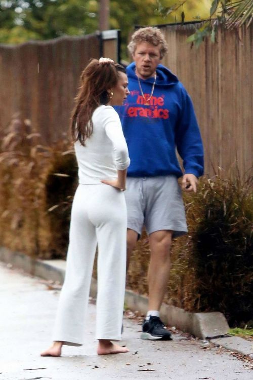 Emily Ratajkowski with her husband after her dog run loose in Los Angeles 2020/04/10 2