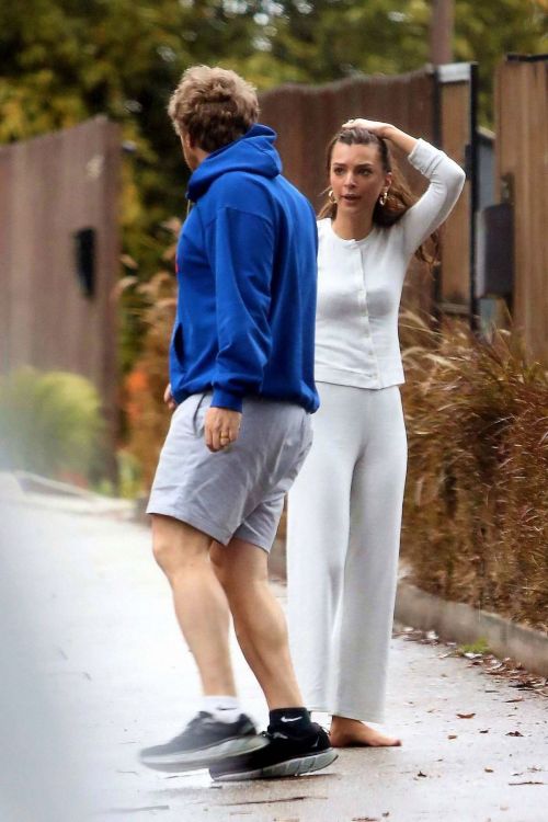 Emily Ratajkowski with her husband after her dog run loose in Los Angeles 2020/04/10 3