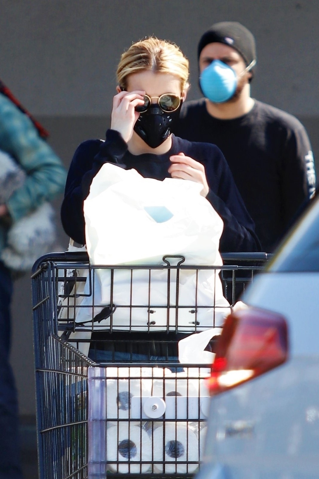 Emma Roberts Shopping a few essentials at Rite Aid in Los Feliz 2020/04/04