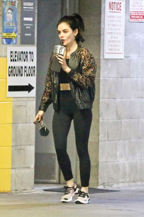 Lucy Hale enjoys her drink after a private training session in Los Angeles 2020/04/10 7