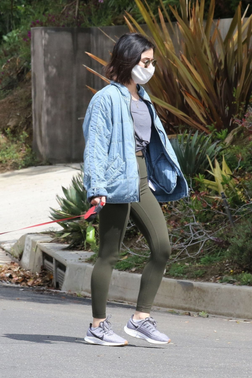 Lucy Hale follows mask during walks her dog Elvis in Los Angeles 2020/04/13 5