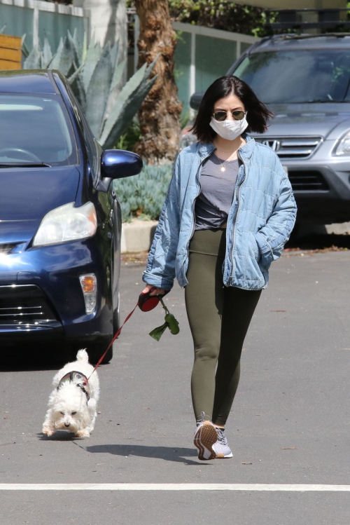 Lucy Hale follows mask during walks her dog Elvis in Los Angeles 2020/04/13 7