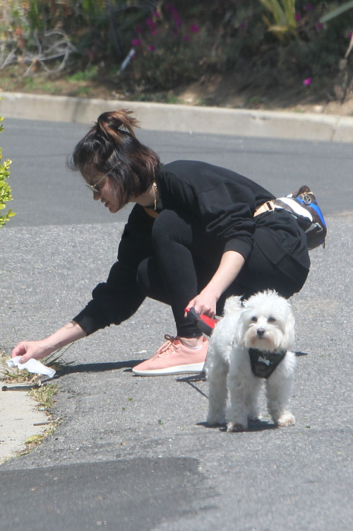 Lucy Hale for a walk with her dog Elvis in Los Angeles 2020/04/01 4