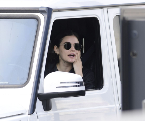 Lucy Hale goes Starbucks at the drive in Los Angeles 2020/04/04 9