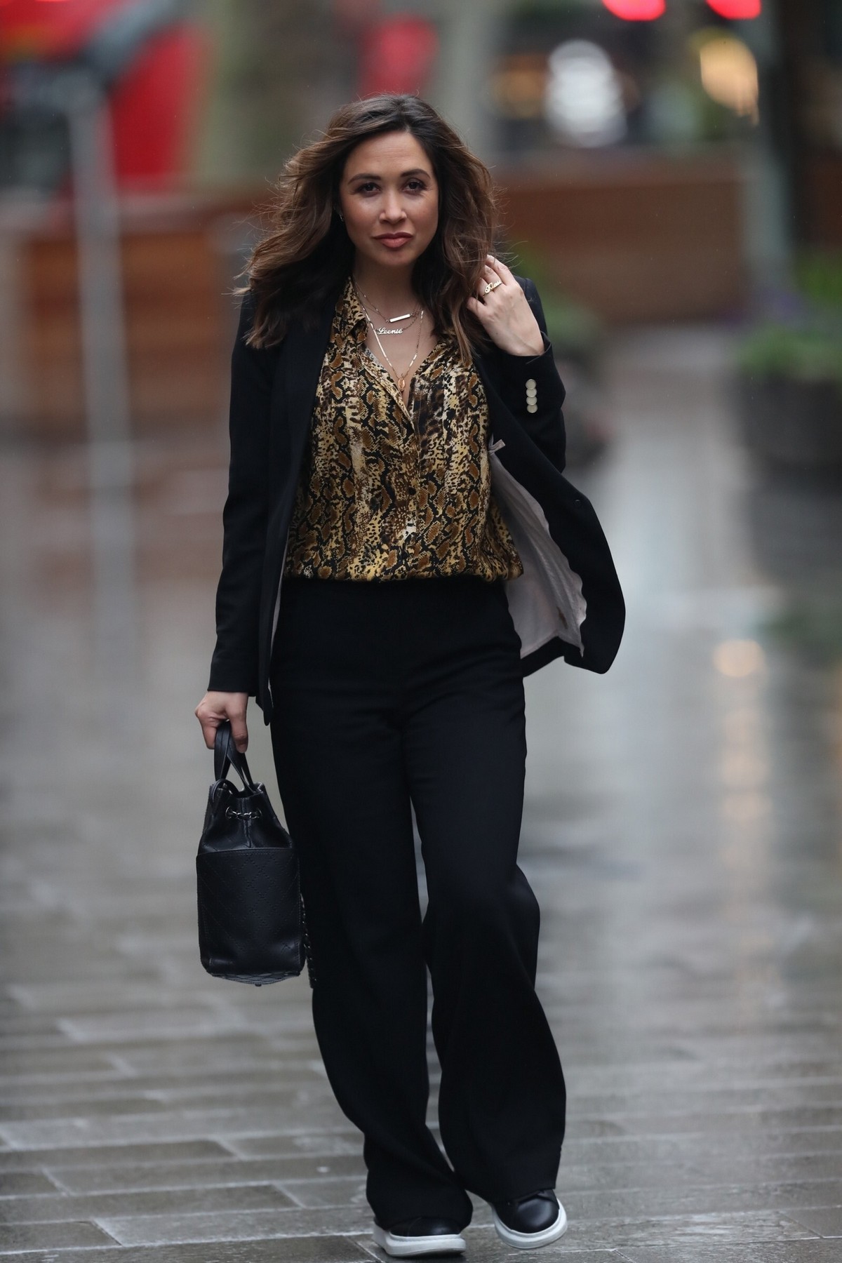 Myleene Klass leaves Global Radio Studios in London 2020/04/06