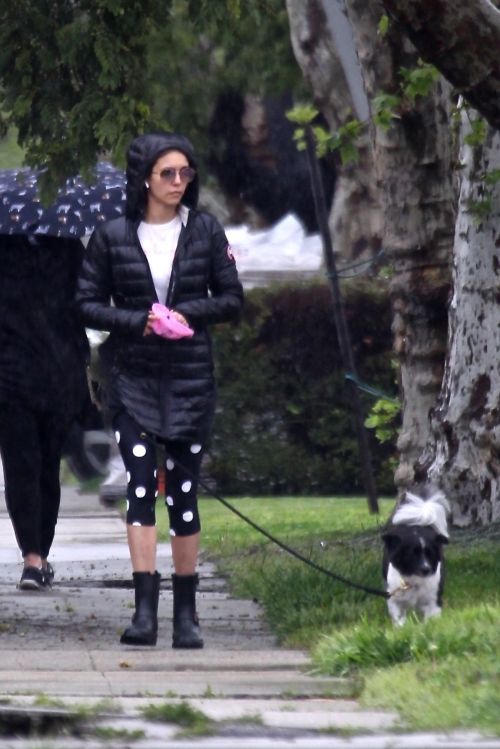 Nina Dobrev walk with her dog out in West Hollywood 2020/04/11 1