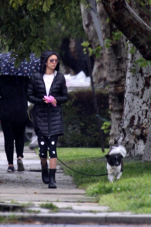 Nina Dobrev walk with her dog out in West Hollywood 2020/04/11 4