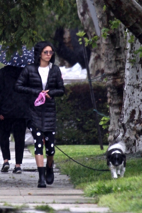 Nina Dobrev walk with her dog out in West Hollywood 2020/04/11 6