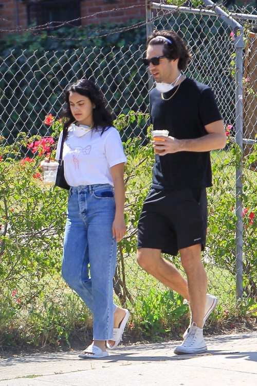 Camila Mendes with a Mystery Men during quarantine time in Los Angeles 2020/05/08 2