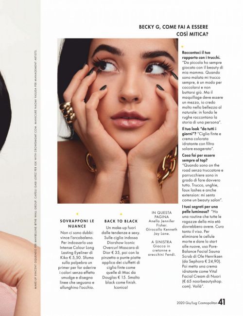 Becky G Photoshoot for Cosmopolitan Magazine, Italy June/July 2020