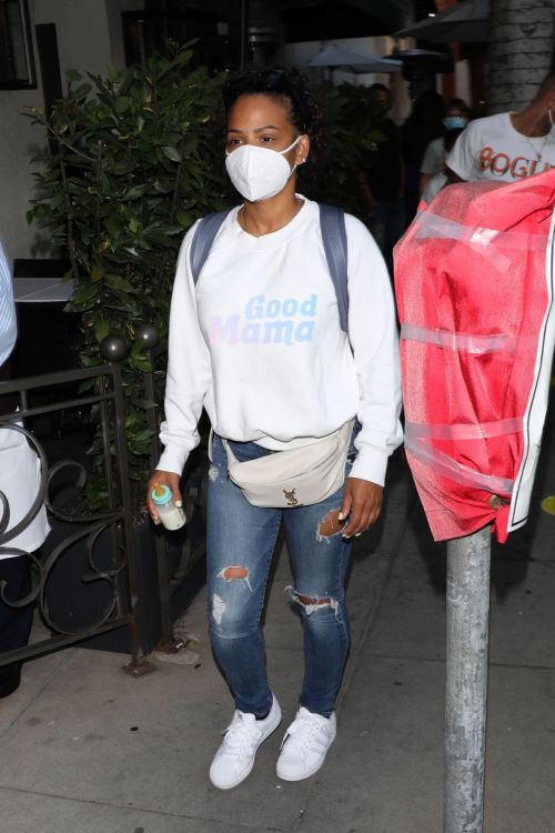 Christina Milian Wearing a Mask at Madeo Restaurant in Beverly Hills 2020/06/17 9