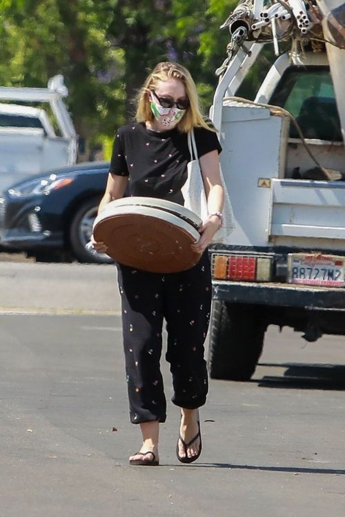 Dakota Fanning Shopping at a Plant Nursery in Los Angeles 2020/06/04 1