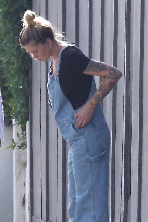 Ireland Baldwin in Denim Overalls Out in West Hollywood 2020/06/20 9